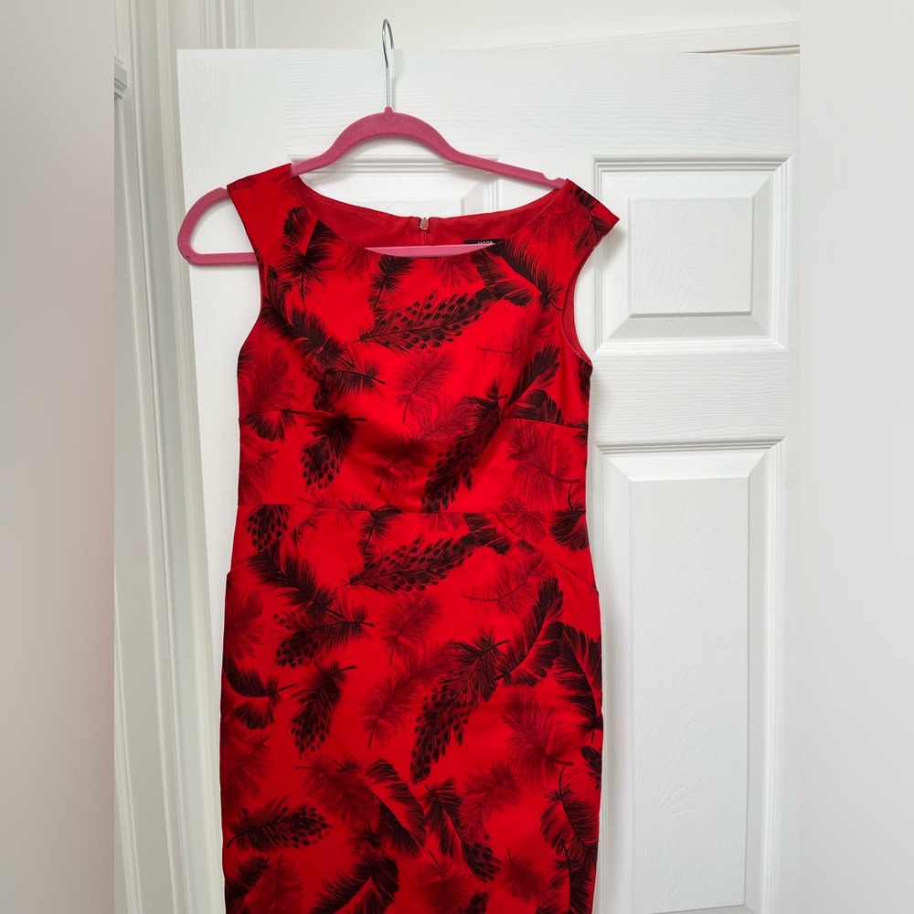 Jacob red midi dress